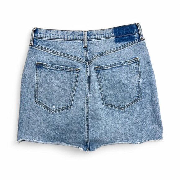 Abercrombie & Fitch The 90’s Micro Mini High Rise Crossover Denim Skirt Size 30” - Picture 3 of 4